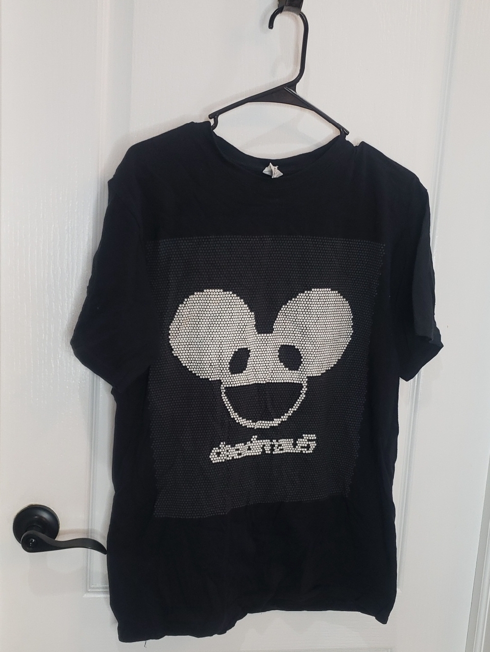 Deadmau5 EDM Artist Pixelated Black T-Shirt Size Medium